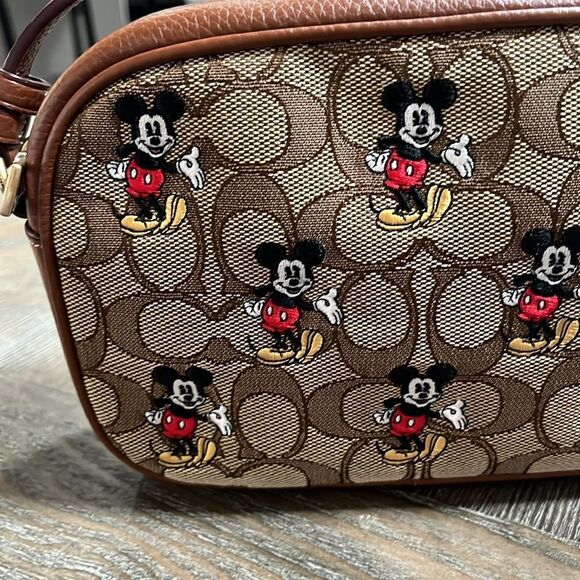Coach Brown Crossbody Bag with Mickey Mouse Design - Picture 2 of 15